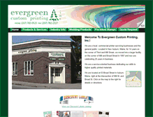 Tablet Screenshot of evergreencustomprinting.com